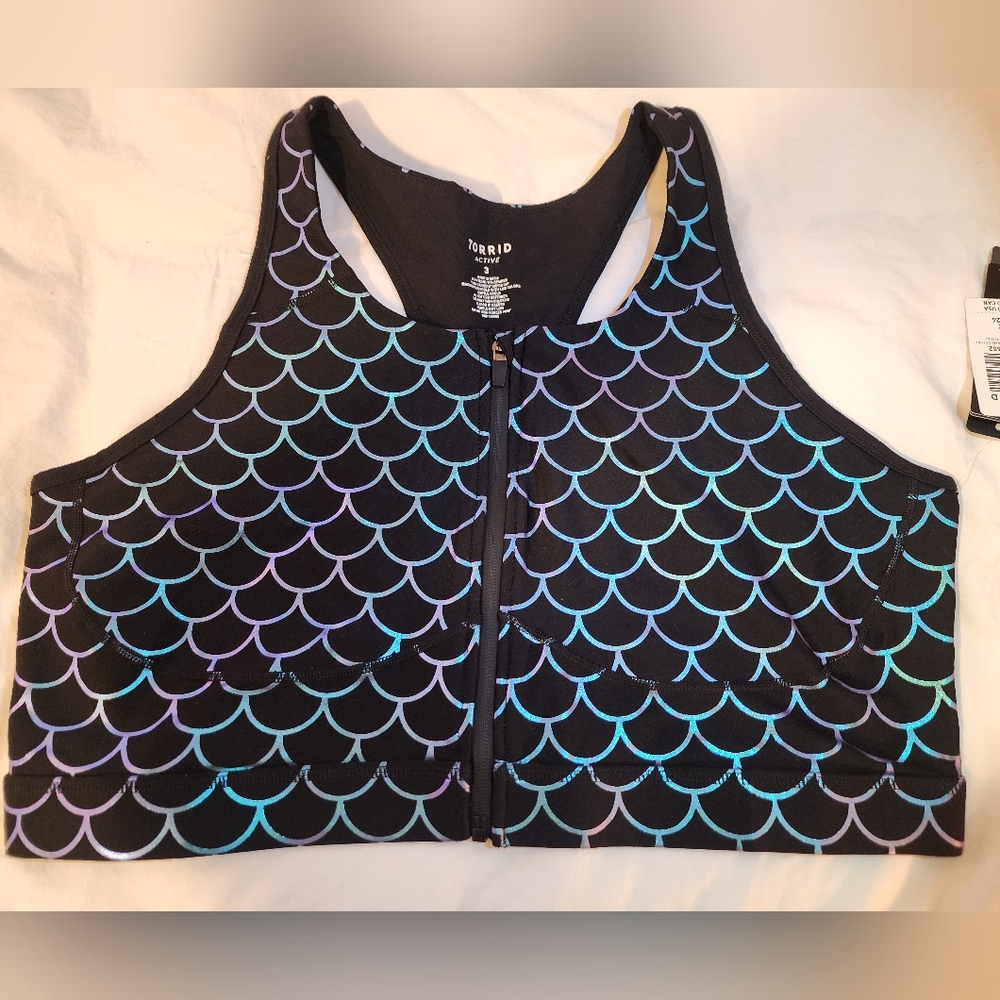 Torrid Black Mermaid Sports Bra